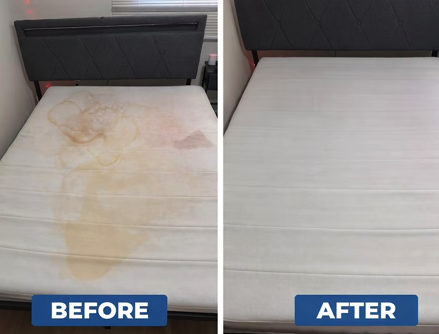 Mattress Cleaning before and after