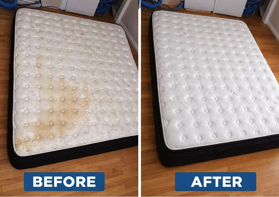 Mattress Cleaning before and after